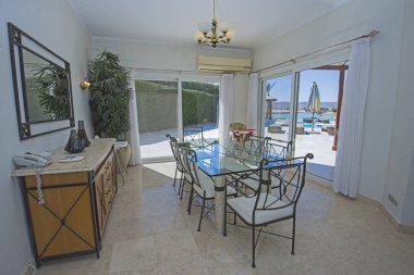 Lüks villa yemek odası iç tasarım