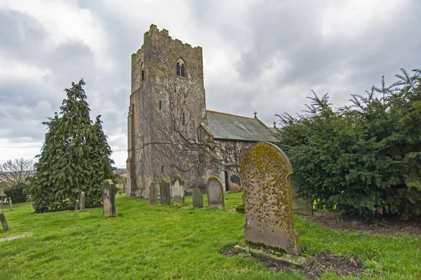 Vecchia Chiesa Cimitero Una Comunità Rurale Inglese — Foto Stock