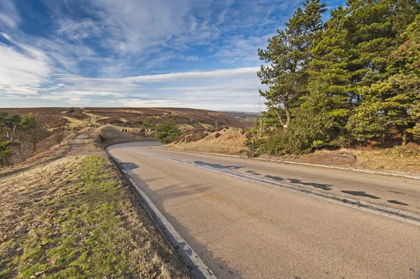 Road Rural Countryside Landscape Heading Horizon — Stock Photo, Image