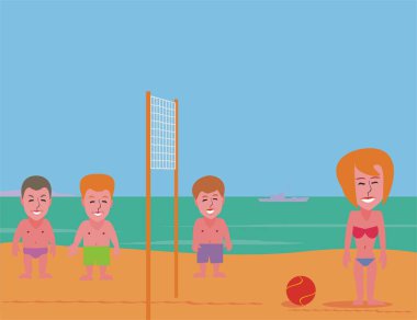 Plaj voleybolu insanlar