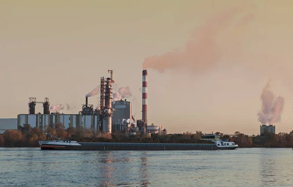 Manufactory at dusk — Stock Photo, Image