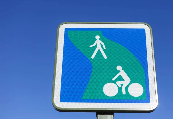 Teken voor fiets en walker — Stockfoto