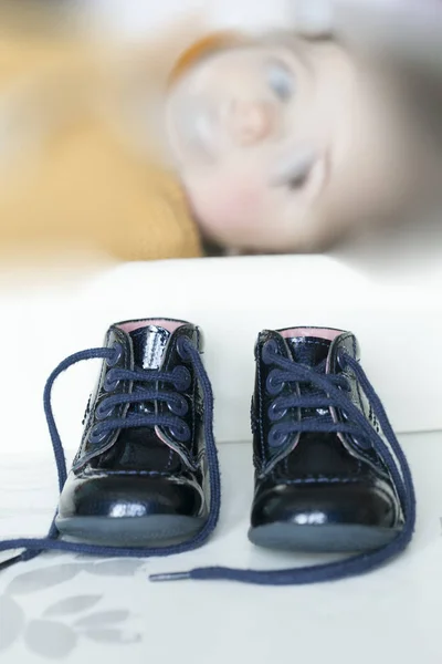 Sapatos pequenos para crianças — Fotografia de Stock