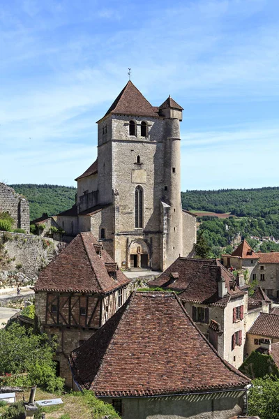 Oude Franse kerk Rechtenvrije Stockafbeeldingen