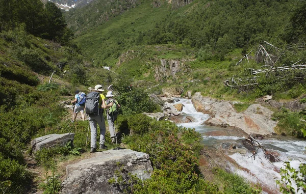 Ormanda yürüyen kadınlar — Stok fotoğraf