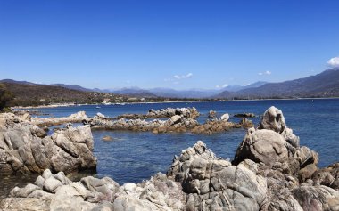 kayalık Korsika sahil