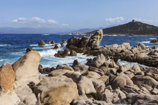 Costa y mar de Córcega — Foto de Stock