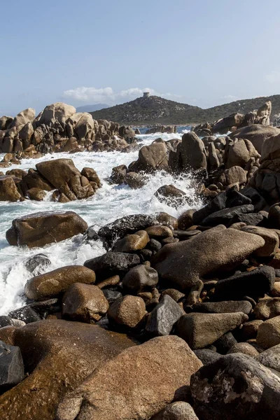 Korsyka coast i morze — Zdjęcie stockowe