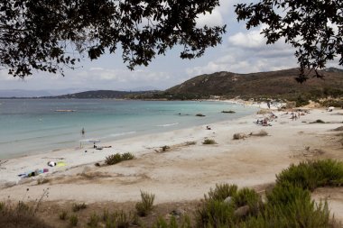 güneşli Korsika beach
