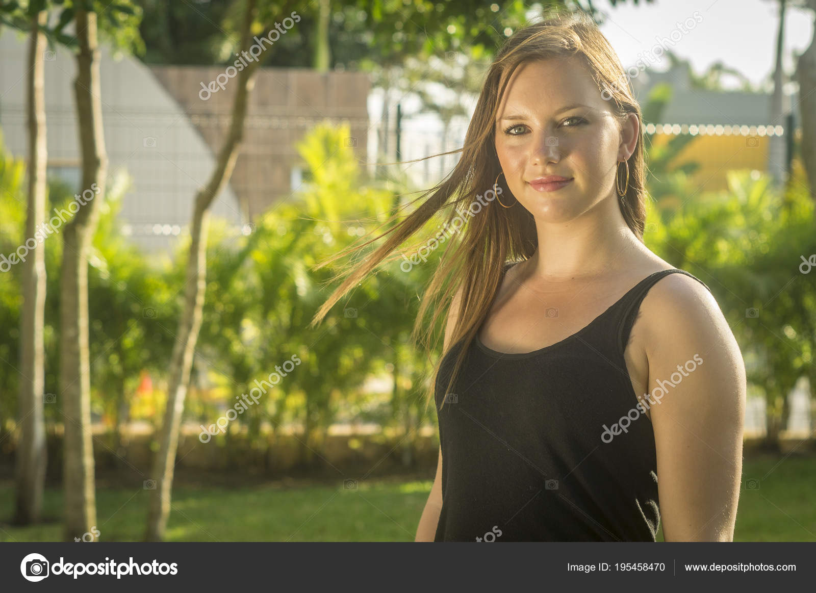 Danish Beauty Young White Woman Blonde Blue Eyes Long Golden