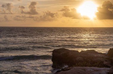 Karayip Denizi 'nde gün doğumu, Isla Mujeres, Meksika