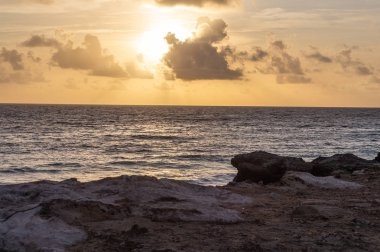 Karayip Denizi 'nde gün doğumu, Isla Mujeres, Meksika
