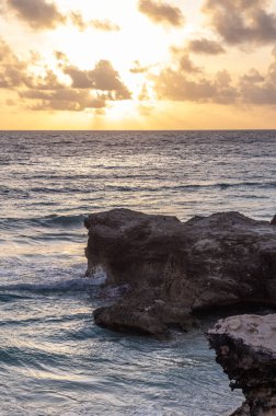 Karayip Denizi 'nde gün doğumu, Isla Mujeres, Meksika