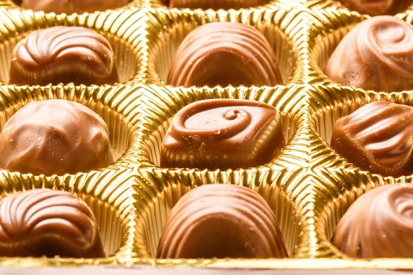Mängd choklad praliner — Stockfoto