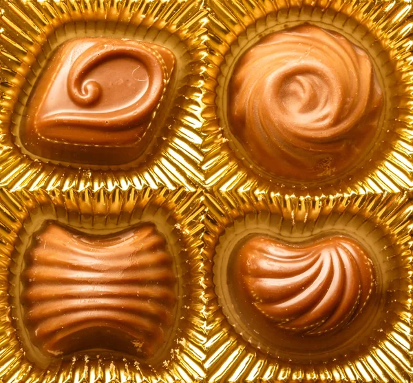 Különféle csokoládé praliné — Stock Fotó
