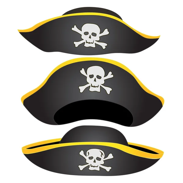 Sombrero pirata aislado — Vector de stock