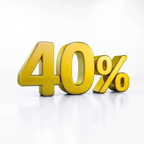 Guld procenttecken — Stockfoto