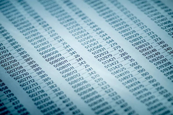 Financial Data Concept with Numbers
