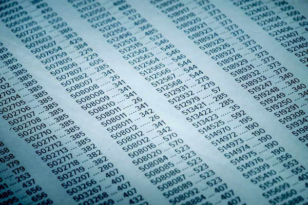 Concetto di dati finanziari con numeri — Foto Stock