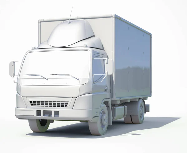 Icône de camion de livraison blanche 3d — Photo