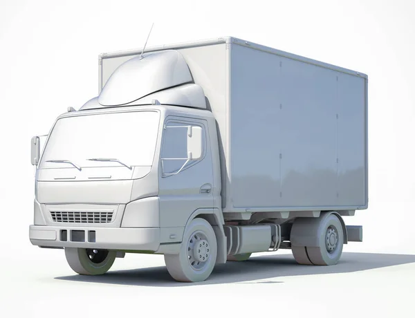 Icône de camion de livraison blanche 3d — Photo