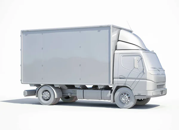 3d White Delivery Truck Icon — Stock Photo, Image