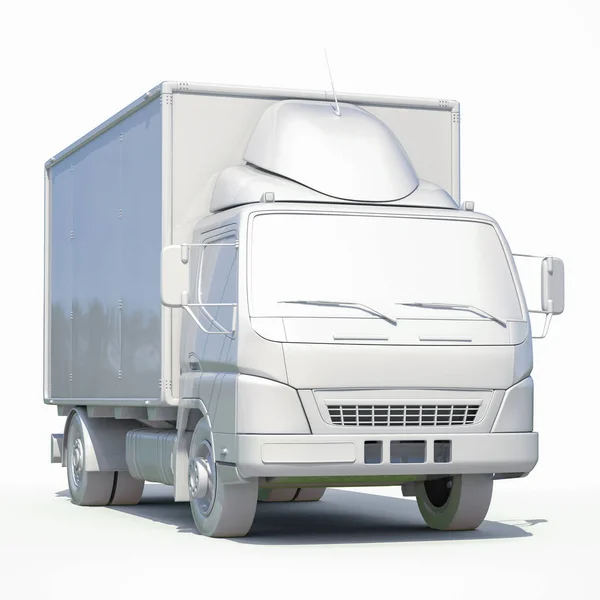 3d White Delivery Truck Icon — Stock Photo, Image