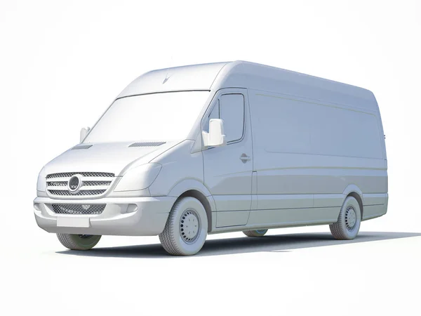 3d White Delivery Van Icon — Stock Photo, Image