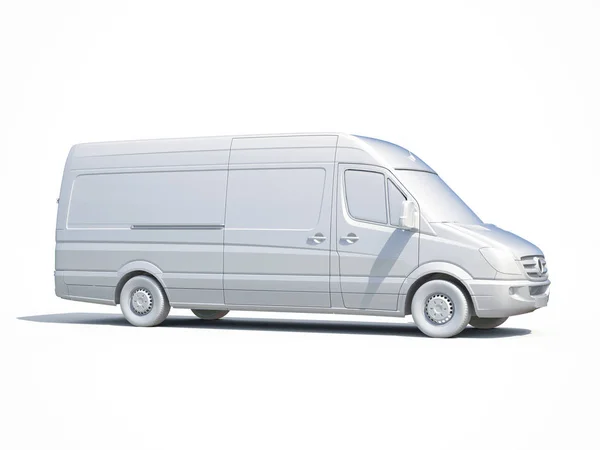 3d White Delivery Van Icon — Stock Photo, Image
