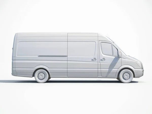 3D ikony Van biały dostawy — Zdjęcie stockowe