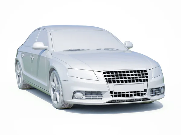 Modèle blanc blanc de voiture 3d — Photo