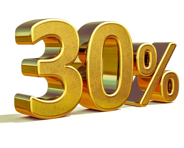 3D-Gold 30 dreißig Prozent Rabatt Zeichen — Stockfoto