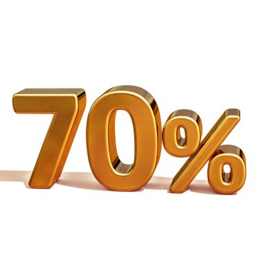 3D altın %70 70'i işaret indirim