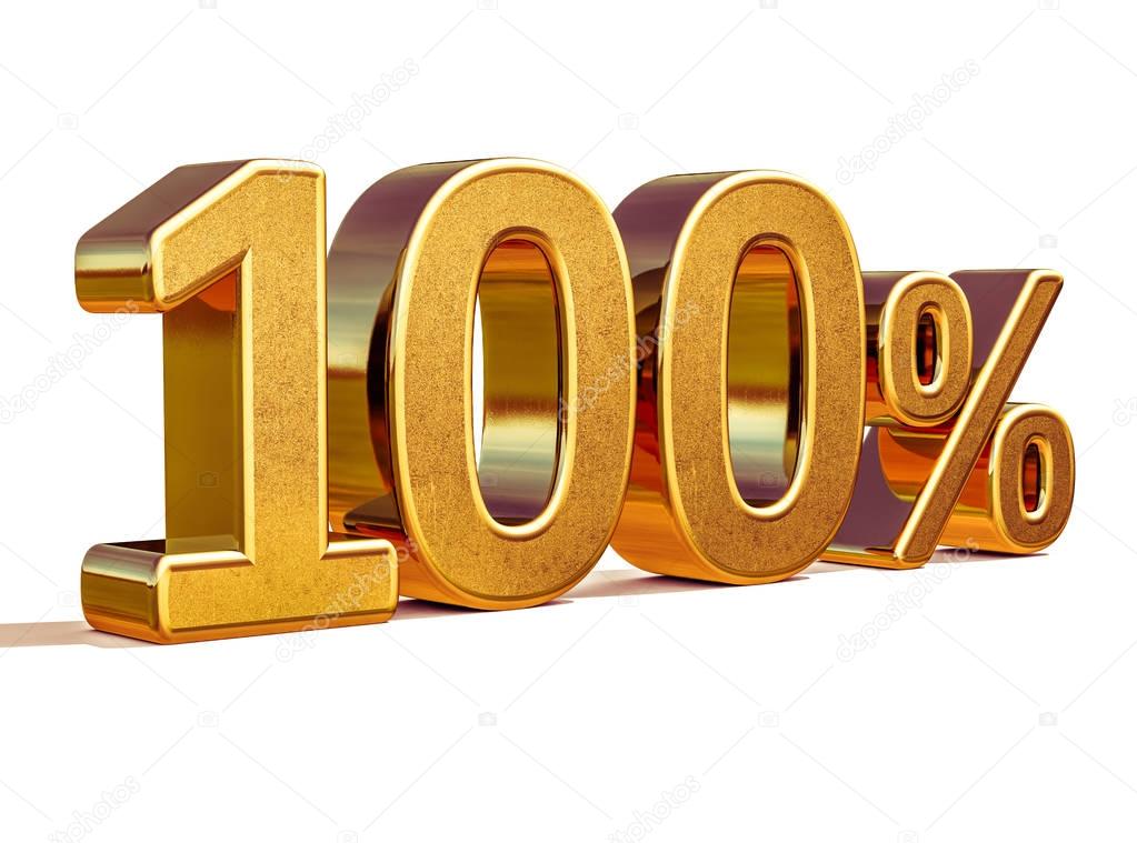 3d Gold 100 Hundred Percent Discount Sign — Stock Photo © Supertrooper ...