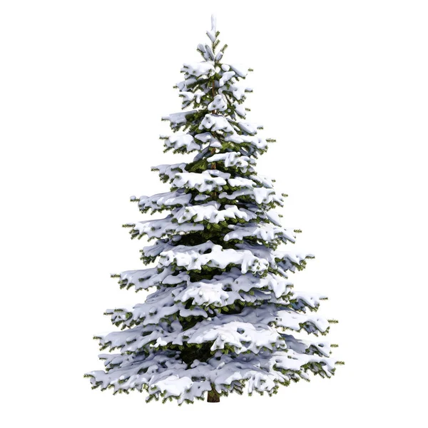 White Christmas Snow Tree — Stock Photo, Image