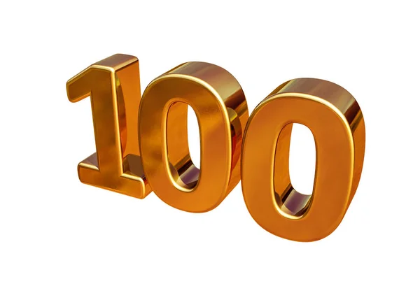Золотой знак 100-летия со дня рождения — стоковое фото