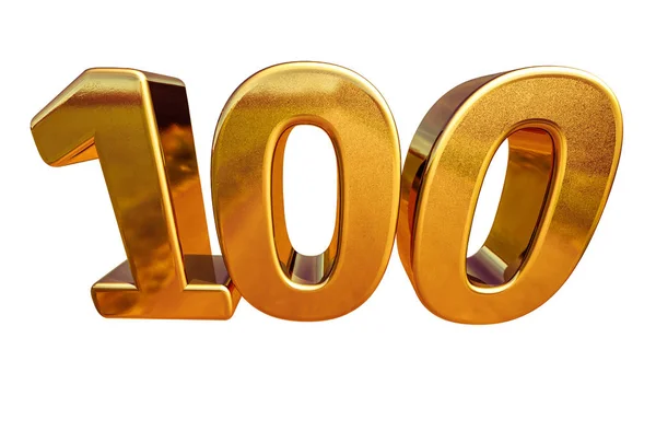 Arany 3d 100 éves jubileuma jel — Stock Fotó