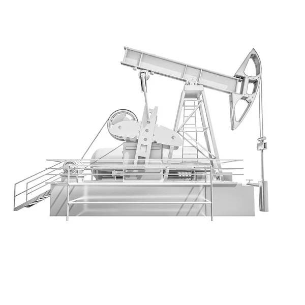 ISOLATED Oil Drilling Rig on White Background — Stock Photo, Image