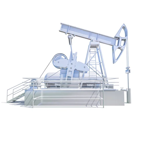 Equipamento de perfuração de óleo em fundo branco — Fotografia de Stock