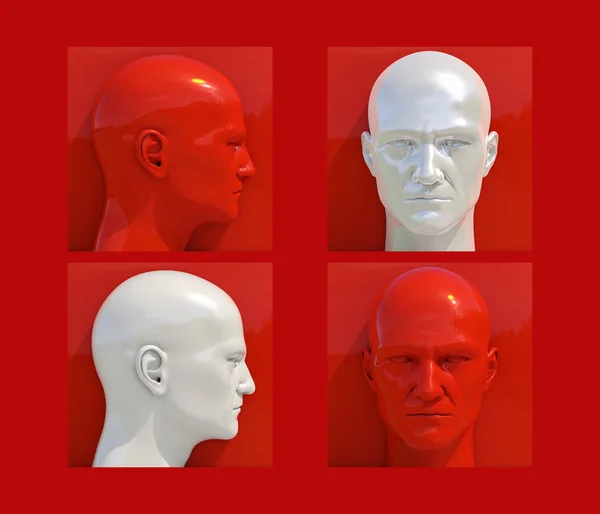 Pop Art Heads — Stock Photo, Image