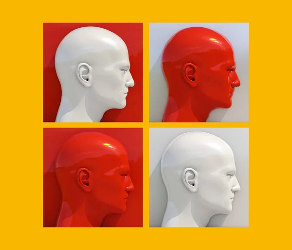 Pop-Art hlav — Stock fotografie
