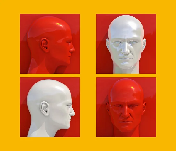 Pop Art Heads — Stock Photo, Image