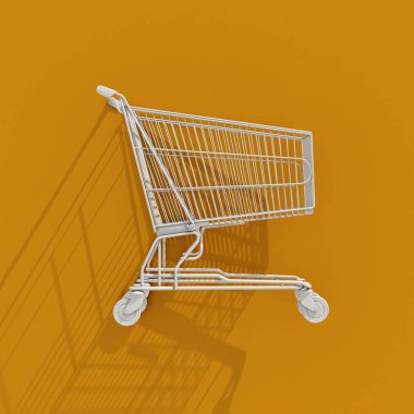 3D alışveriş sepeti simgesini
