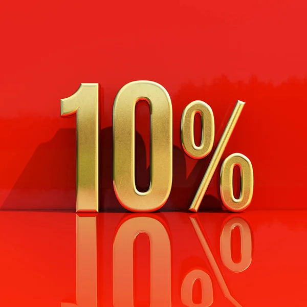 10 Percent Sign — Stock Photo, Image