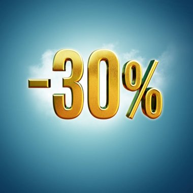 yüzde 30 işareti