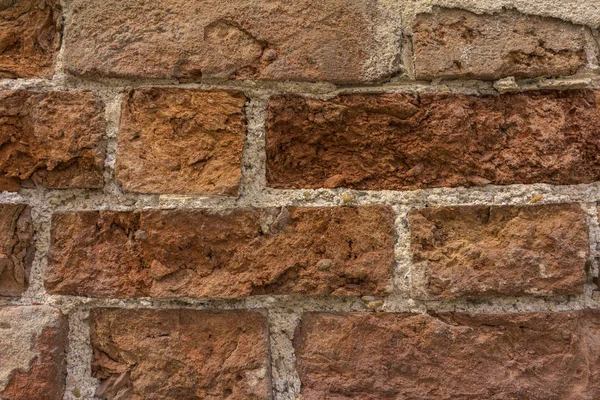 Ściany z połamanymi cegłami tekstura — Zdjęcie stockowe