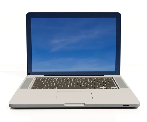 Laptop üres képernyővel — Stock Fotó