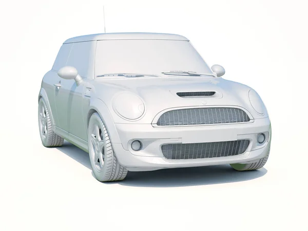 Modello bianco vuoto dell'automobile 3d — Foto Stock