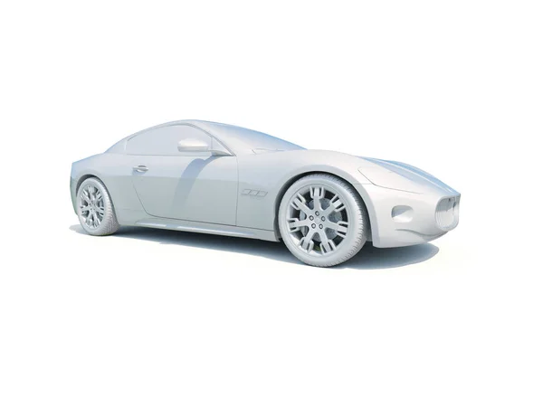 Modèle blanc blanc de voiture 3d — Photo