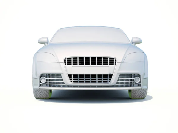 3d Car White Blank Template — Stock Photo, Image